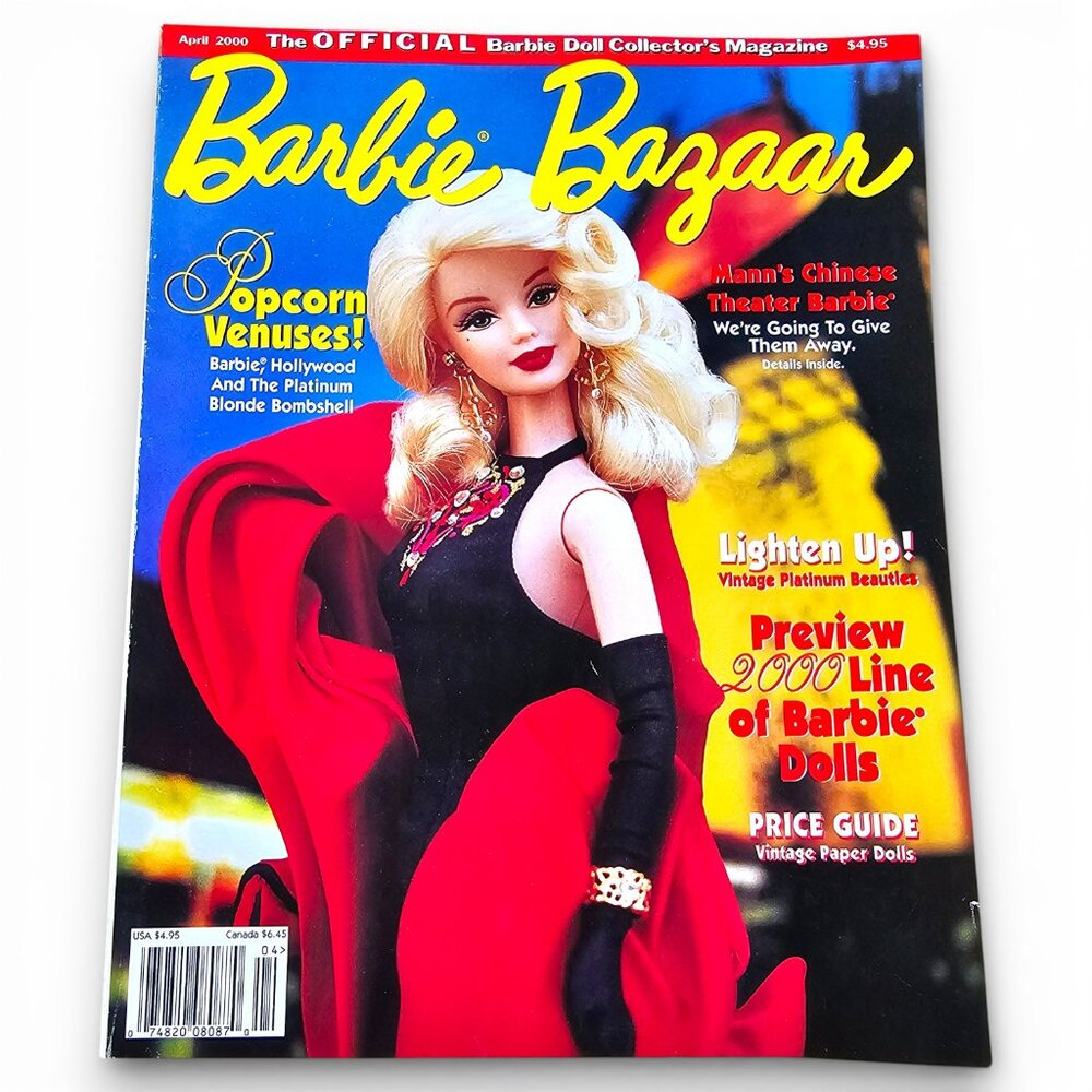 Barbie Bazaar Magazine Popcorn Venuses Platinum April 2000 Volume 12 Issue 2 VTG